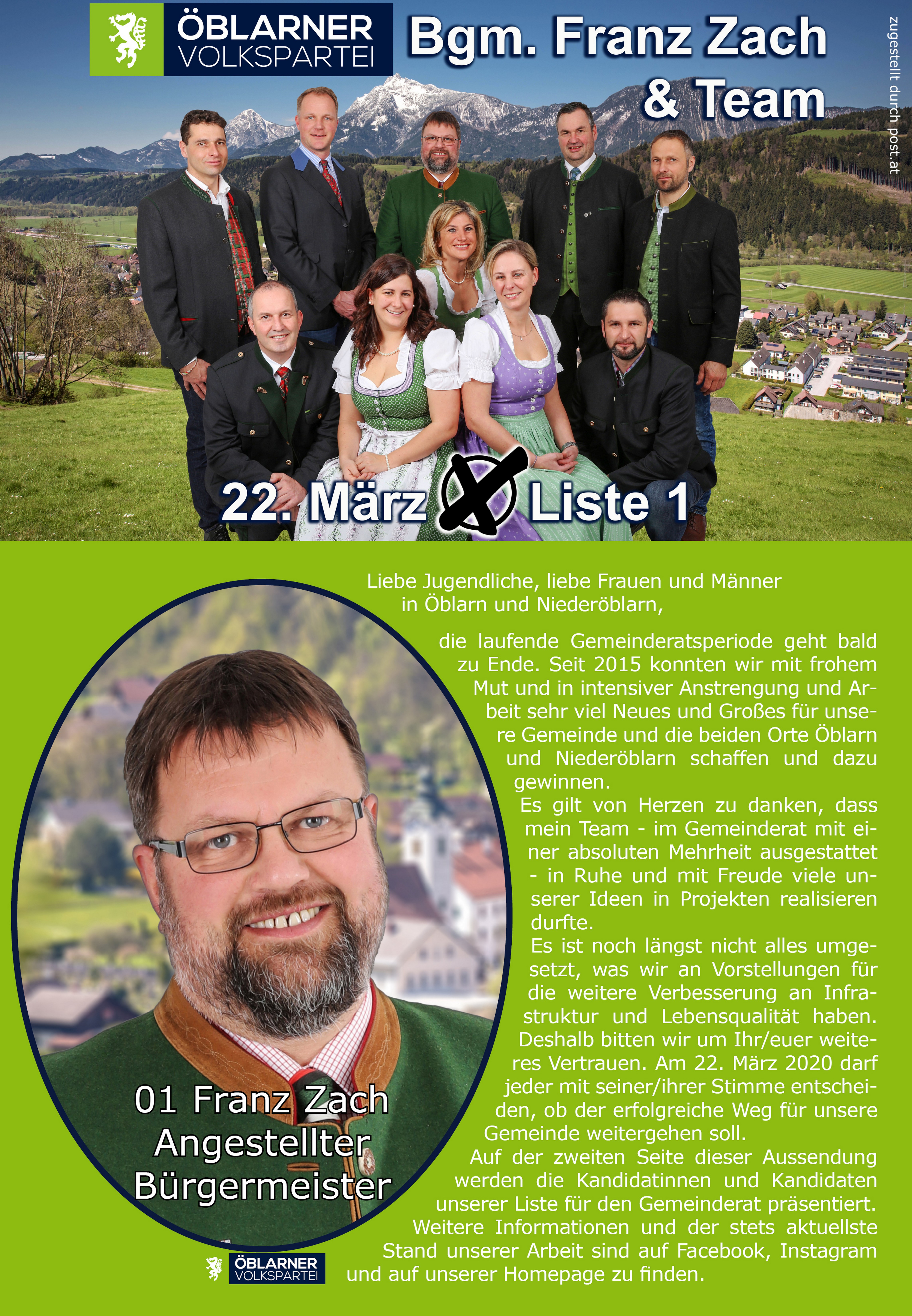 Das Team der Öblarner Volkspartei mit Bgm. Franz ZACH (Kopie)